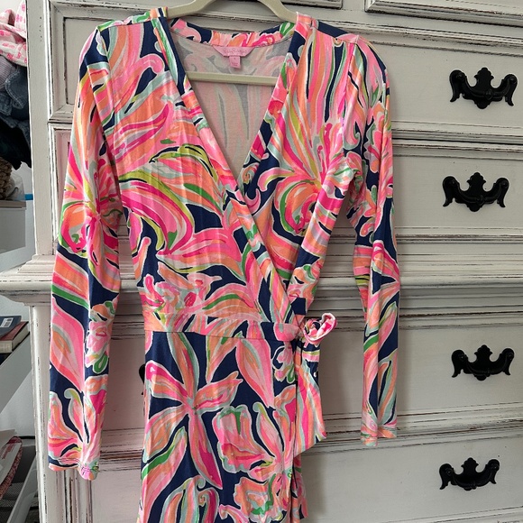 Lilly Pulitzer Karli wrap romper S - Picture 1 of 4